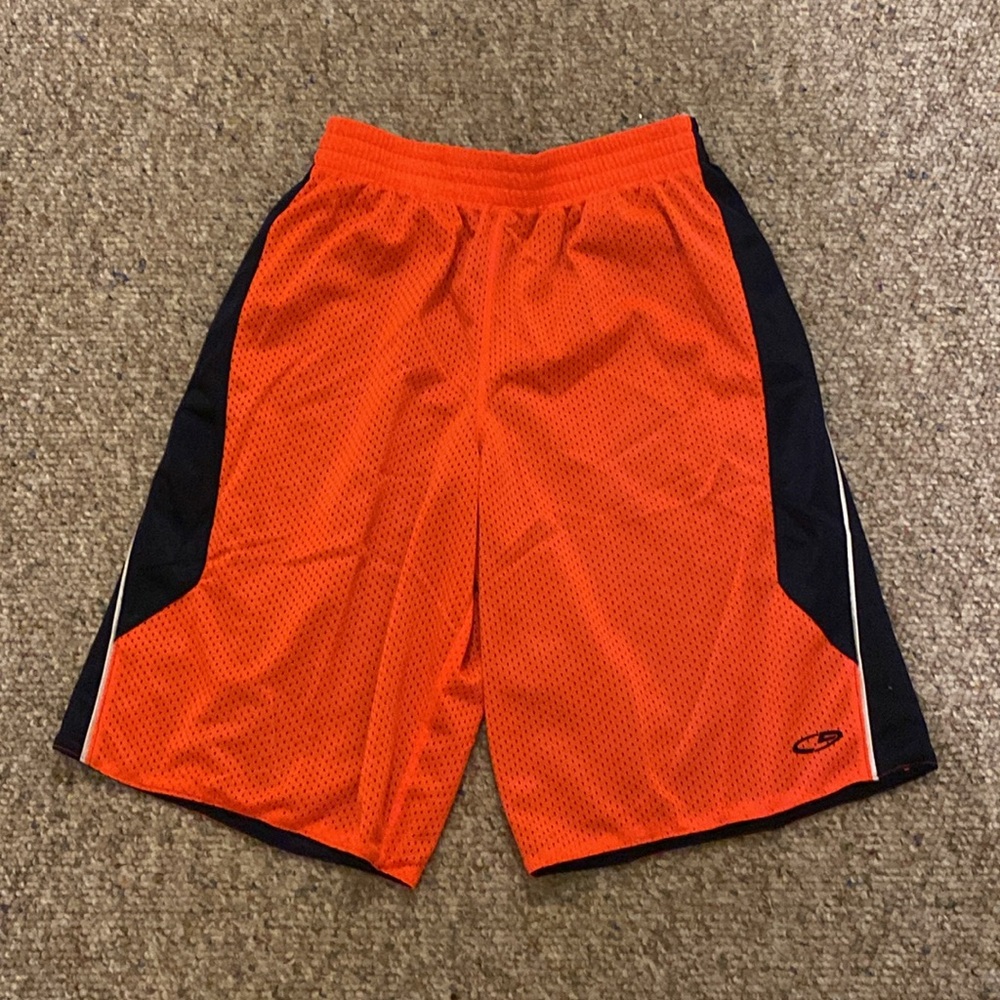 Reversible Champion Black and Orange Athletic Shorts; Size Youth L/G 12-14